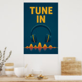 Poster 38, Tune In, Vintage Kunst (Küche)