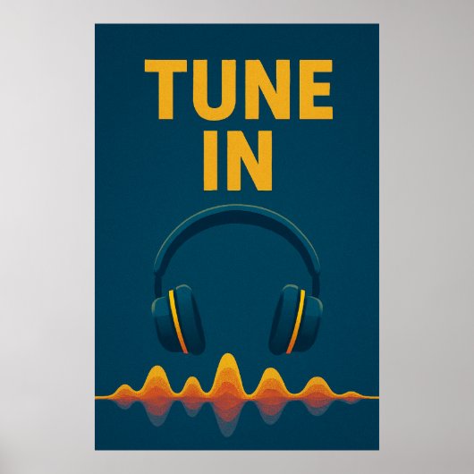 Poster 38, Tune In, Vintage Kunst (Vorne)