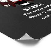 Poster. 3. Gesetz von Karma & Newton (dunkle Hinte Poster (Ecke)