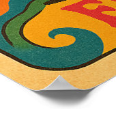 Poster 3, Peace, Liebe & Music, Vintag (Ecke)