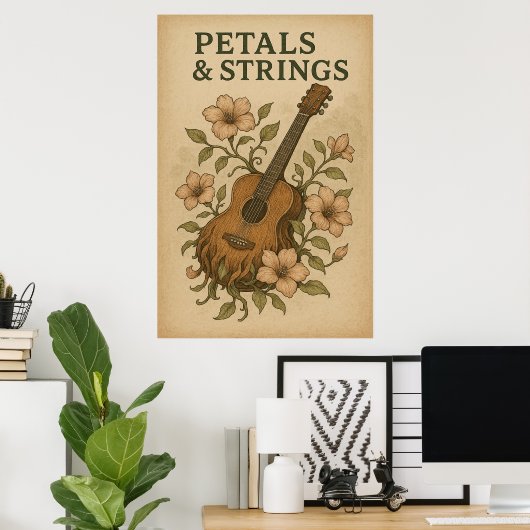 Poster 48, Petals & Strings, Vintage Kunst (Heimbüro)