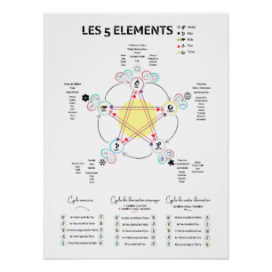 Poster 5 Elemente Chinesische Medizin