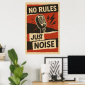 Poster 5, keine Regeln, nur Lärm, Vintag (Heimbüro)