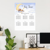 Poster 6 Tisch Baby Shower (Heimbüro)