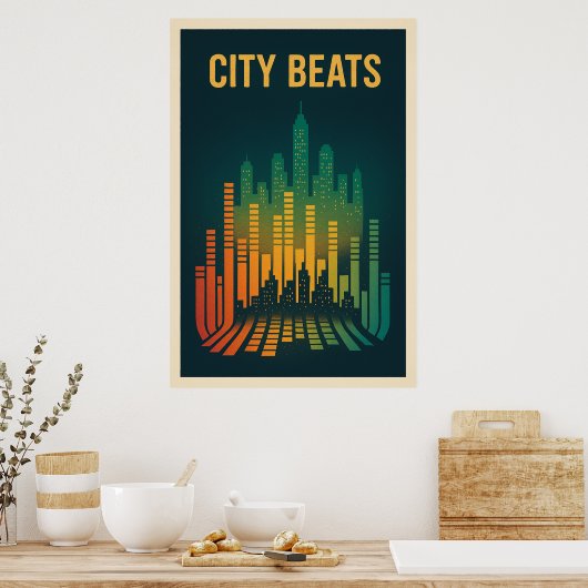 Poster 8, City Beats, Vintag (Küche)