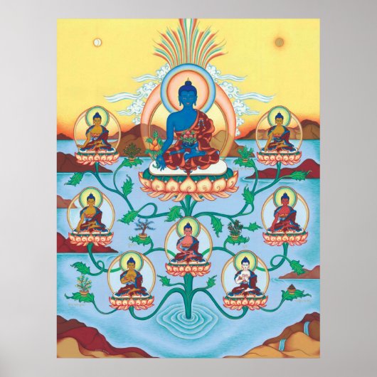 POSTER 8 Medicine Buddhas - ab 14,25 $ (Vorne)