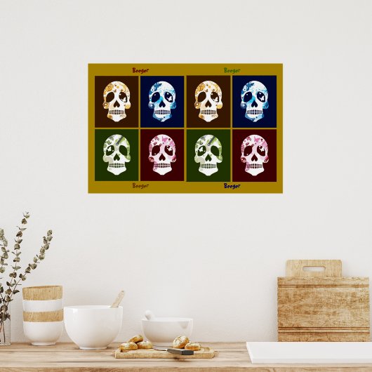 Poster - 8 Schädel (Küche)
