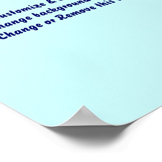 Poster 8" X 10" Leere Bild und Text hinzufügen (Ecke)