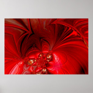 Poster Abstract Art Rote Bühne 3