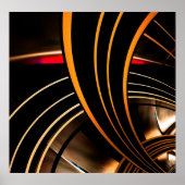 Poster Abstrakt Art Gold Space 2 (Vorne)