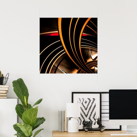 Poster Abstrakt Art Gold Space 2 (Heimbüro)