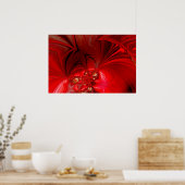 Poster Abstrakt Art Red Bühne 3 (Küche)