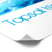 Poster, Abstrakt Blue Wave Poster (Ecke)