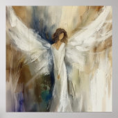 Poster Abstrakte Engel-Neutralfarben (Vorne)