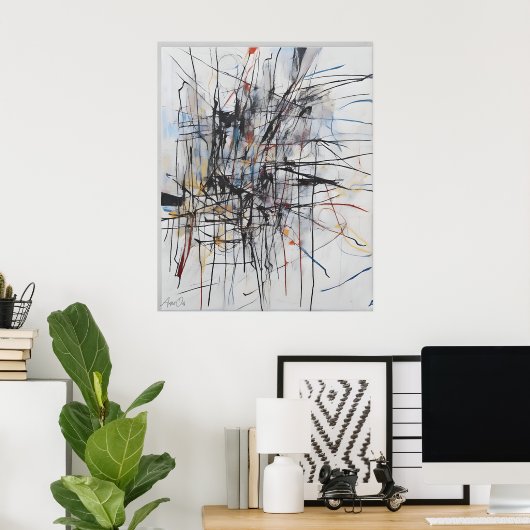 Poster | Abstrakte Kunst | AI-Inhalt (Heimbüro)