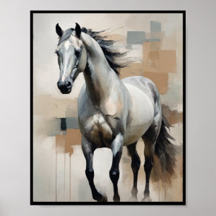 Poster Abstrakte Kunst - Reiten an der Wand Einric