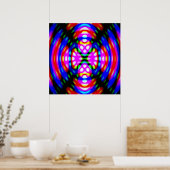 Poster Abstrakte Trippy Psychedelic Farbbild (Küche)