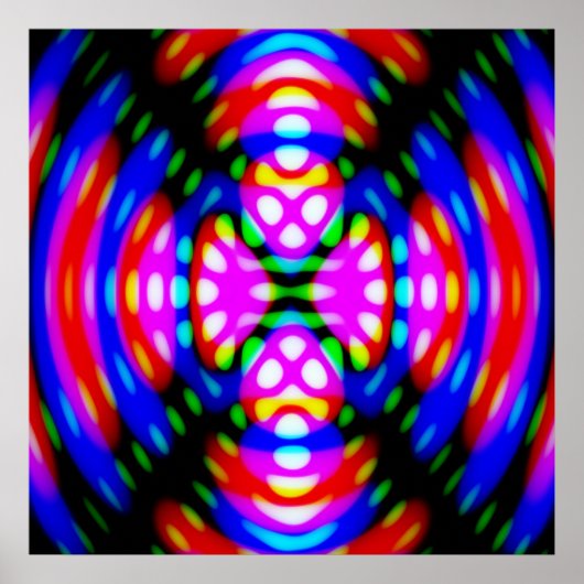 Poster Abstrakte Trippy Psychedelic Farbbild (Vorne)
