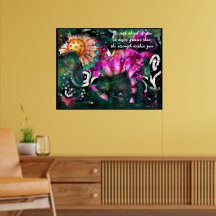 Poster - Abstraktes Pferd mit Inspiration