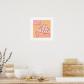 poster acrylverfschilderij taart (Küche)