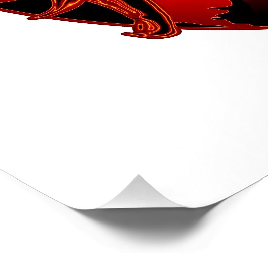 Poster Adlerköpfe mit japanischen Schriftzeichen (Ecke)