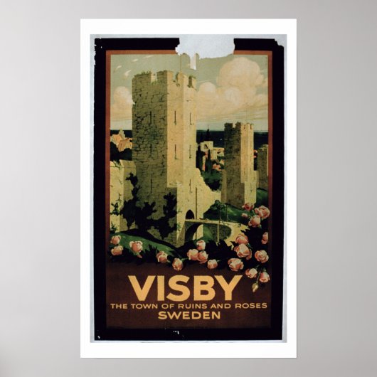 Poster advertising the town of Visby, Sweden (colo (Vorne)