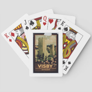 Poster advertising the town of Visby, Sweden (colo Spielkarten