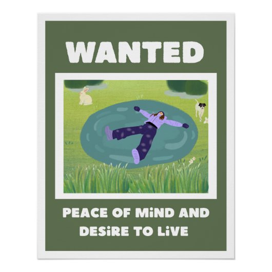 Poster aesthetic peace mind nature healing vibes (Vorderseite)