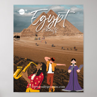 Poster Ägypten Pyramiden & Musik Kultur | Modernes