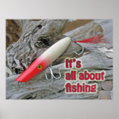 Poster AJS Lure Popper "It's All about Fishing" (Vorne)