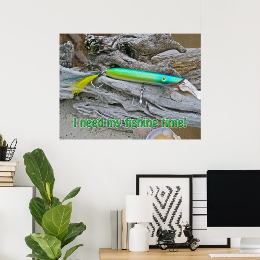 Poster AJS Popper Water Dragon Fishing Time (Heimbüro)