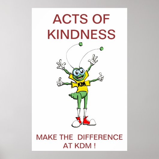 POSTER AKTIONEN VON KINDNESS (Vorne)