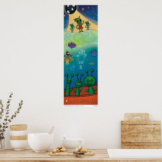 Poster - Alien Konzert (Küche)