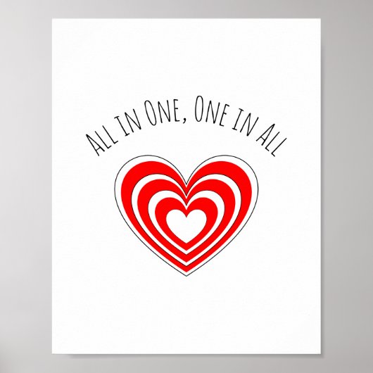 Poster "All in One, One in All" (Vorne)