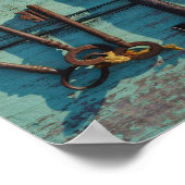 Poster: Alte Skeletttasten Poster (Ecke)