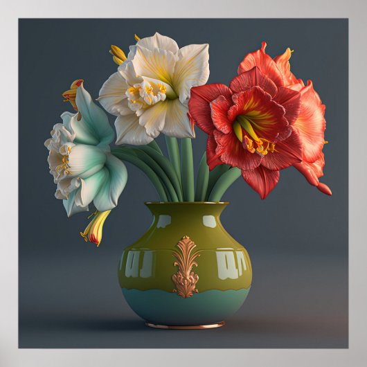 Poster Amaryllis Blume (Vorne)