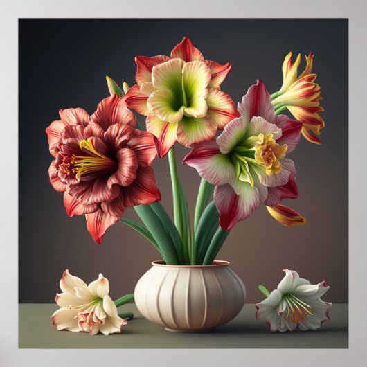 Poster Amaryllis Blume (Vorne)