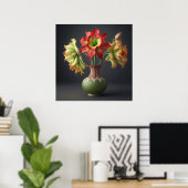 Poster Amaryllis Blume (Heimbüro)