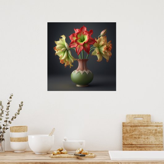 Poster Amaryllis Blume (Küche)