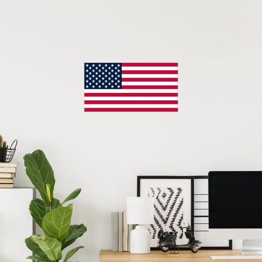 Poster American Flag (Heimbüro)
