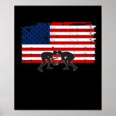 Poster American Flag Wrestling Cool Design (Vorne)