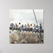 Poster Anaglyph 3D- Lunch atop Skyscraper New York Leinwanddruck (Vorderseite)