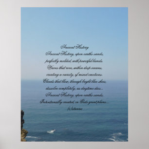 Poster Ancient History Gedicht auf Foto