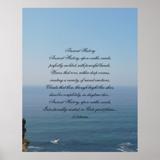 Poster Ancient History Gedicht auf Foto (Vorne)