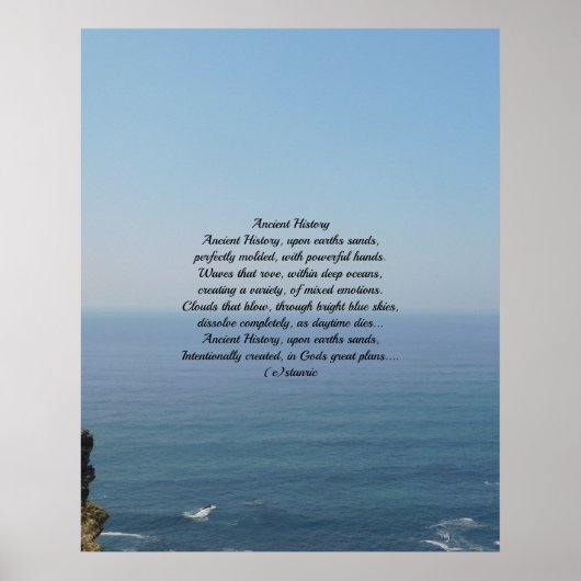 POSTER Ancient History POEM AUF FOTOGRAPH (Vorne)