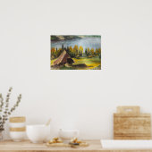 Poster Ann Hayes Gemälde Chalet am See (Küche)
