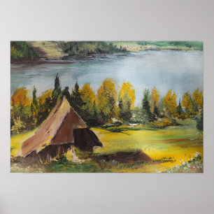 Poster Ann Hayes Gemälde Chalet am See