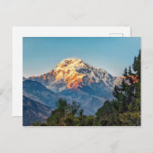 Poster Annapurnurna Sonnenuntergang Postkarte (Vorne/Hinten)
