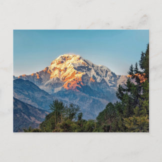 Poster Annapurnurna Sonnenuntergang Postkarte
