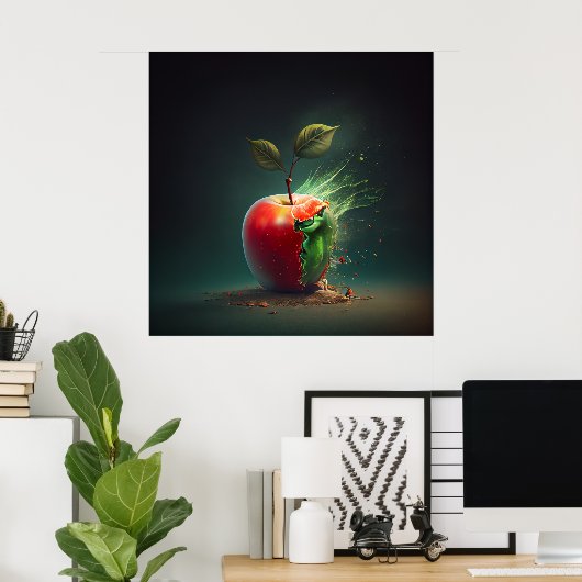 Poster Apfel (Heimbüro)